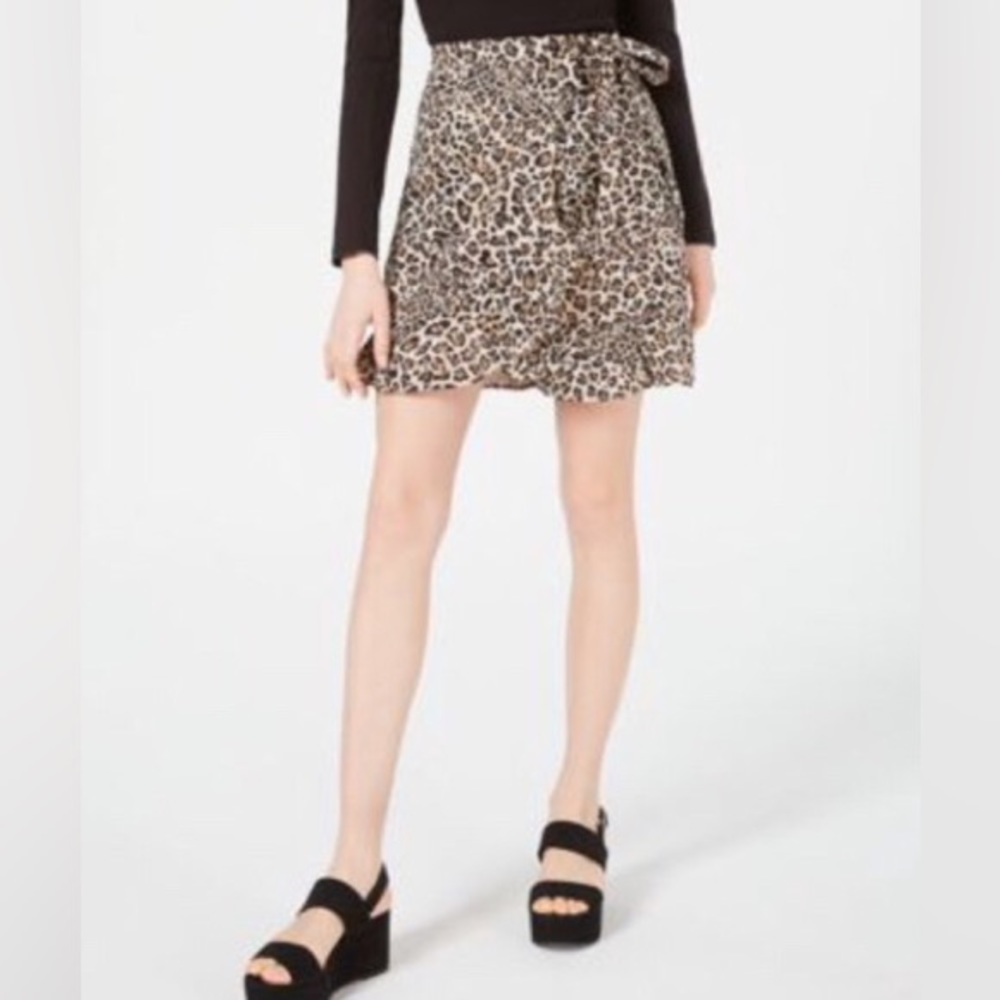 Planet Gold Cheetah Print Skirt